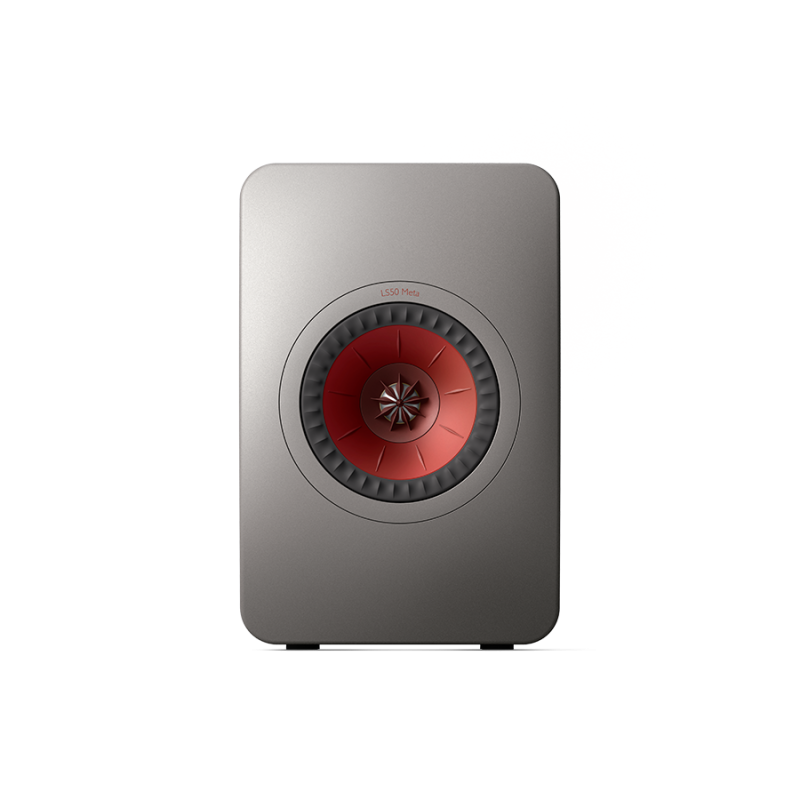 KEF LS50 Meta Bookshelf Speakers Titanium Grey (Pair) — front view