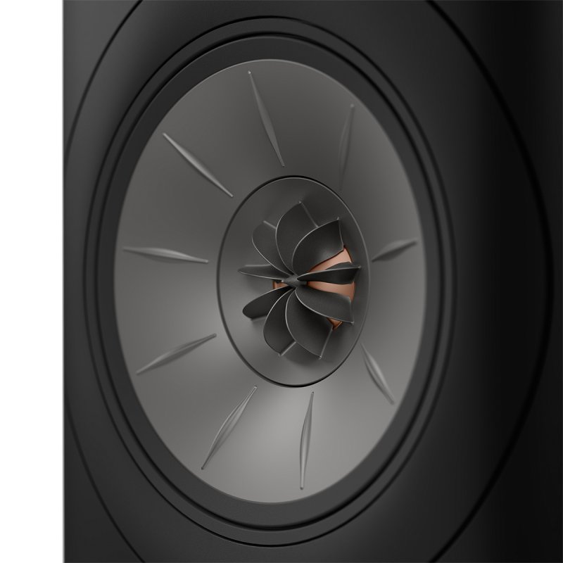 KEF LS60 Wireless Floorstanding Speakers Carbon Black (Pair), Uni-Q driver close up
