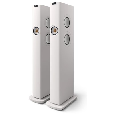KEF LS60 Wireless Floorstanding Speakers Mineral White (Pair)