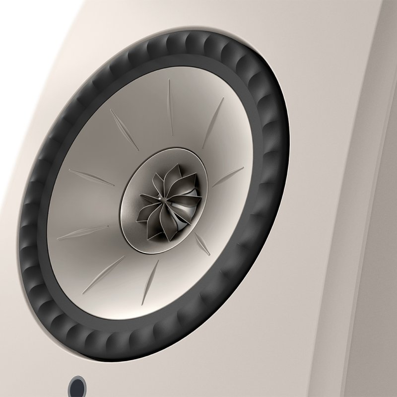 KEF LSX II LT Stone White - Uni-Q driver close-up (single speaker)