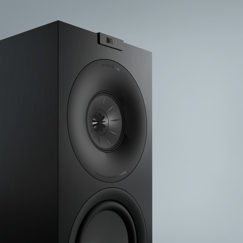 KEF Q Concerto Meta Standmount Speaker Satin Black, Uni-Q driver detail