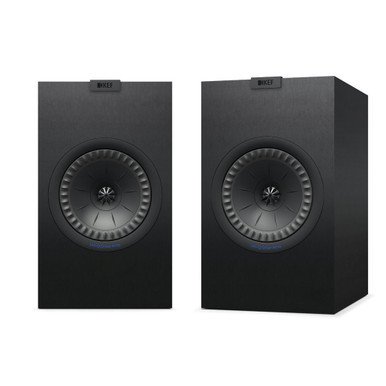 KEF Q350 AV 5.0 Speaker Package (Satin Black) — Q350 bookshelf pair front view