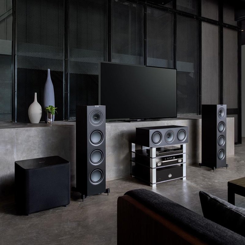 KEF Q350 AV 5.0 Speaker Package (Satin Black) — lifestyle