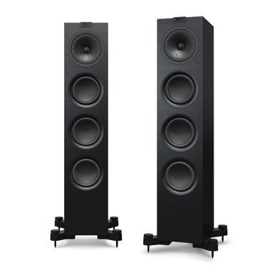 KEF Q550 Floorstanding Speakers Satin Black — front pair view