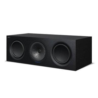KEF Q250c Centre Channel Speaker — front three-quarter view (note: shows black finish)