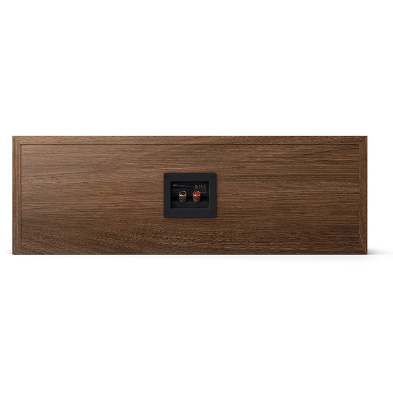 KEF Q6 Meta Centre Speaker Walnut, rear panel with speaker terminals