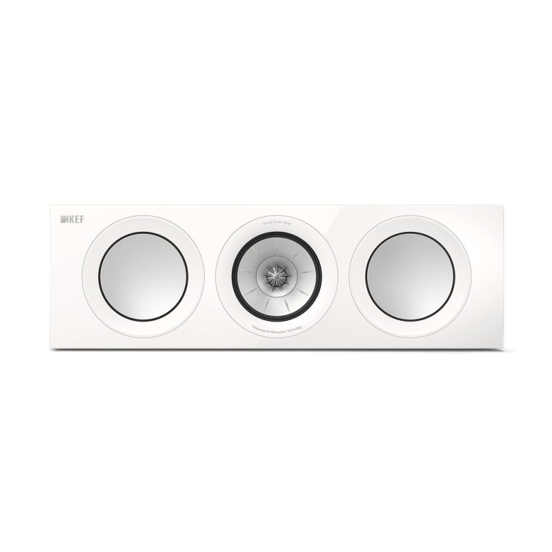 KEF R2 Meta Centre Speaker White Gloss, front