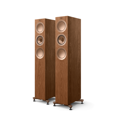 KEF R5 Meta Floorstanding Speakers Walnut (Pair)
