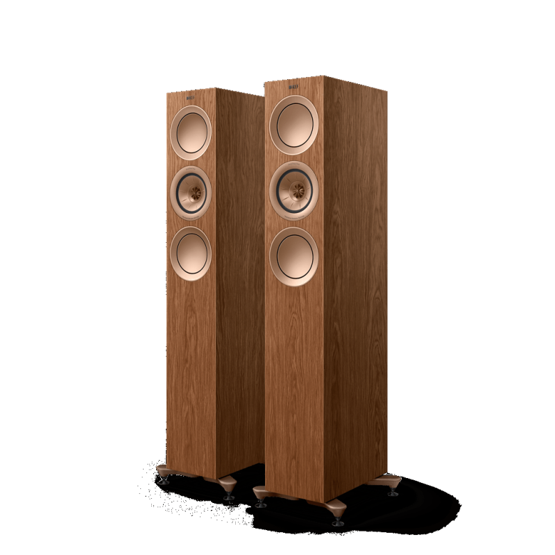 KEF R5 Meta Floorstanding Speakers Walnut (Pair)