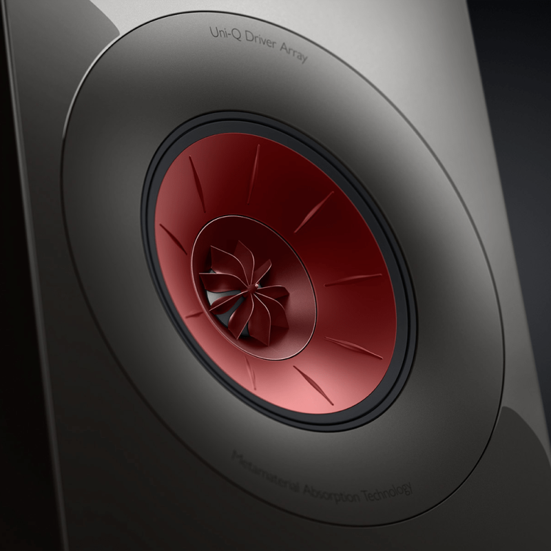 KEF R7 Meta Floorstanding Speakers Titanium Grey (Pair) — Uni-Q driver close-up