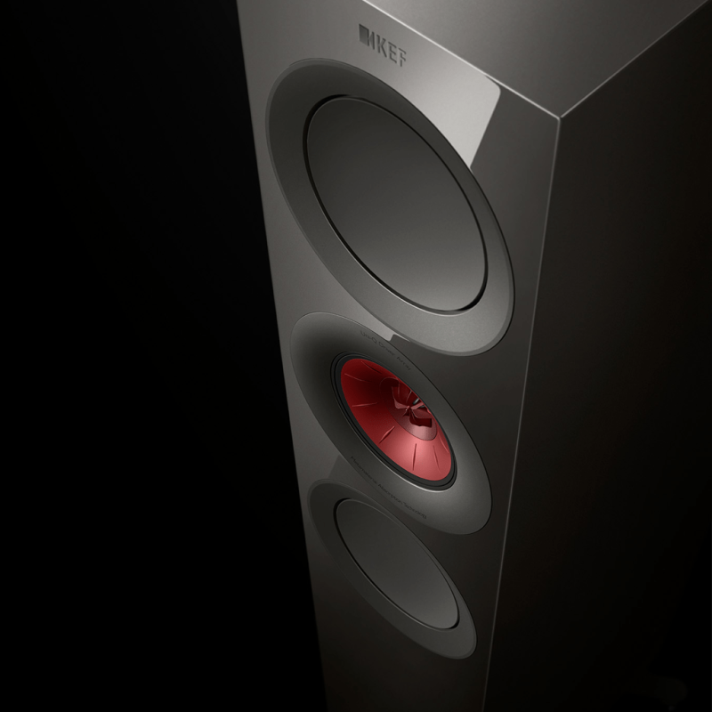 KEF R7 Meta Floorstanding Speakers Titanium Grey (Pair) — driver detail