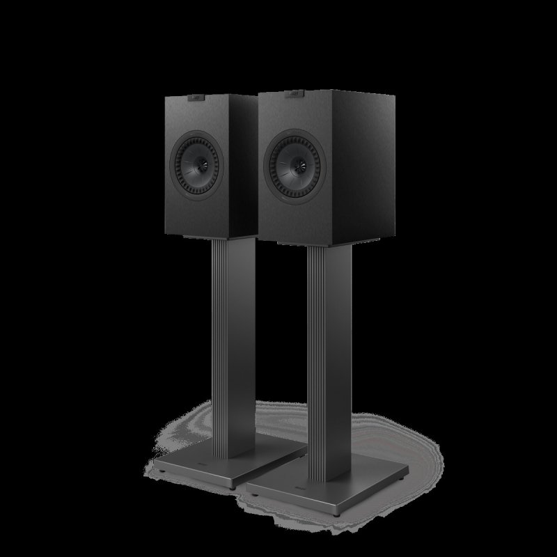 KEF SQ1 Floor Stand Slate Grey - With Speakers