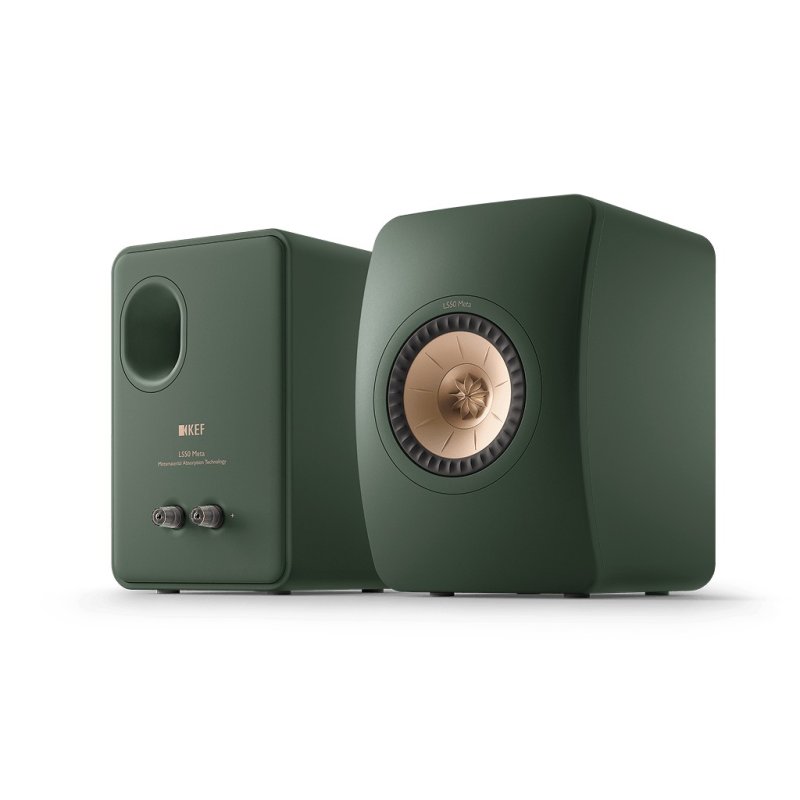 KEF LS50 Meta Moss Green - Front and Back
