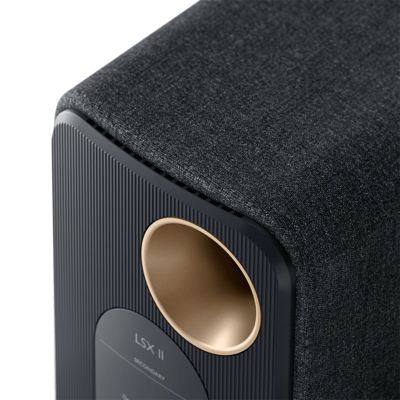 KEF LSX II Carbon Black - rear panel detail