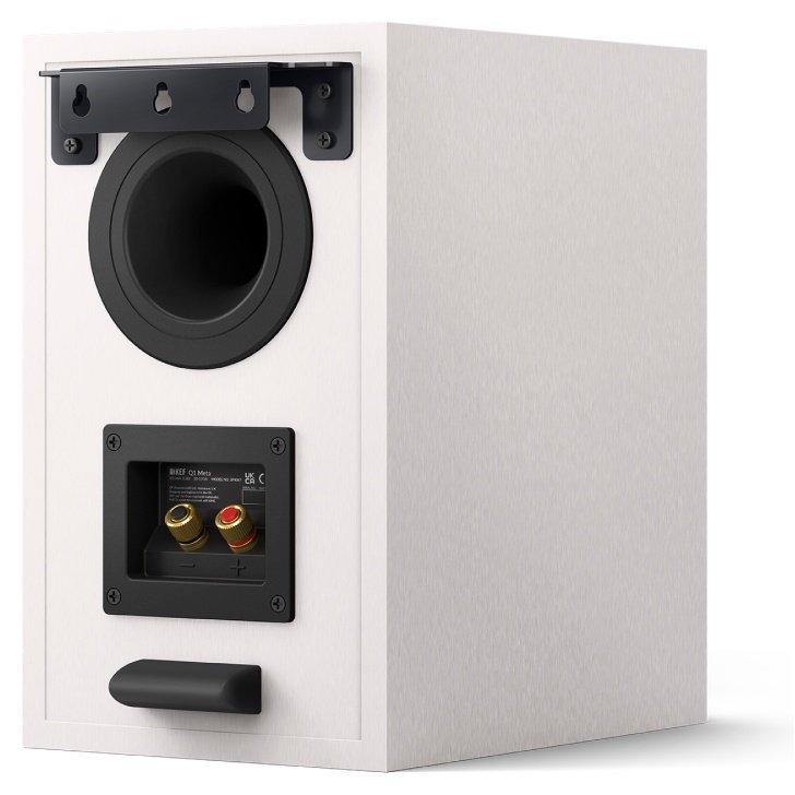 KEF Q1 Meta Satin White (Pair) - Rear Three-Quarter