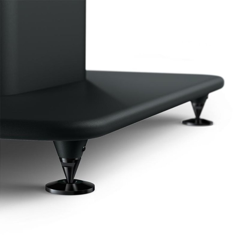 KEF S2 Floor Stand Carbon Black – spike and disc detail