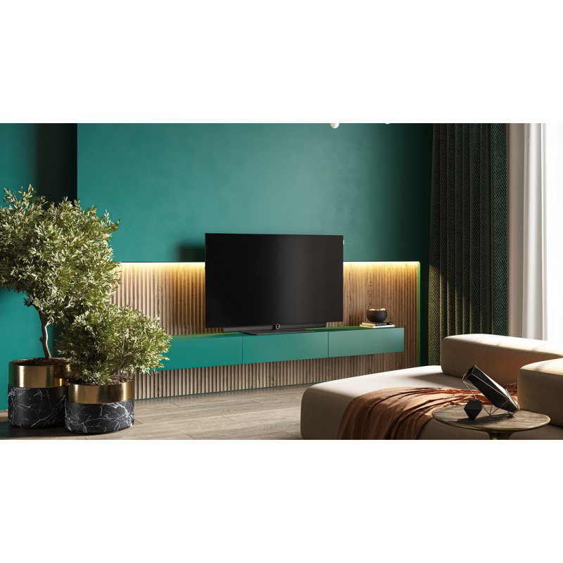 Loewe Bild i 55 OLED Television — lifestyle (wall-mounted, luxury living room)
