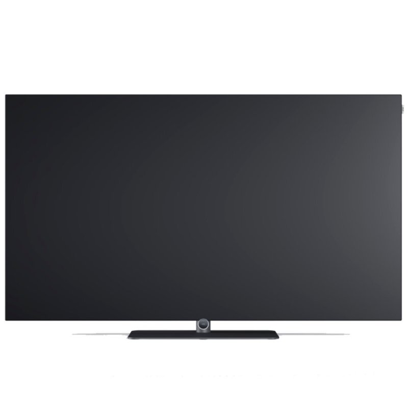 Loewe Bild i 65 OLED Television front view with table stand