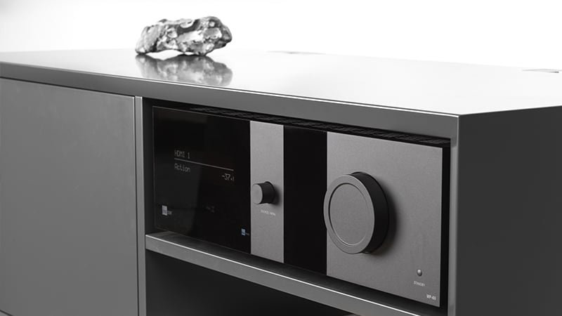 Lyngdorf MP-60 2.1 in AV cabinet