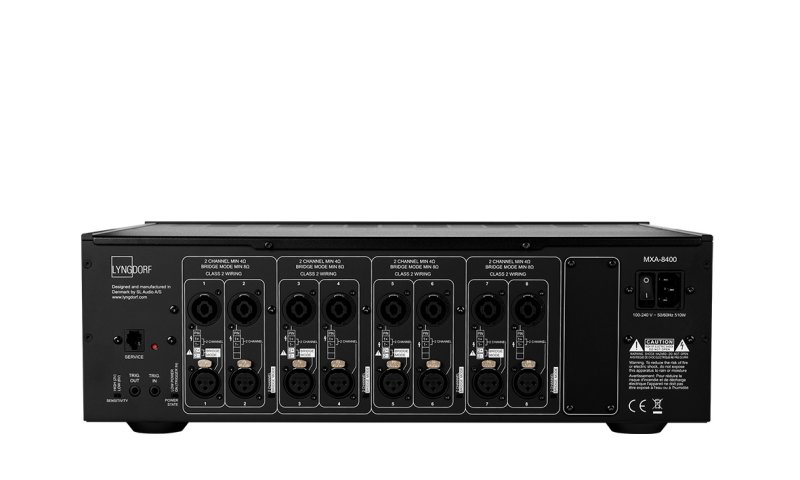 Lyngdorf MXA-8400 rear panel connections