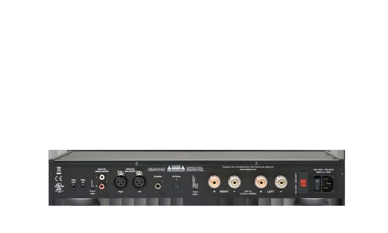 Lyngdorf SDA-2400 rear panel connections