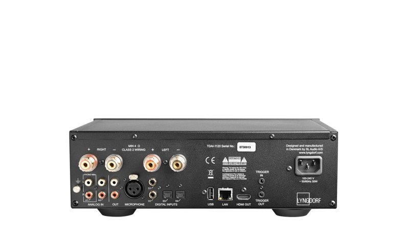 Lyngdorf TDAI-1120 rear panel connections