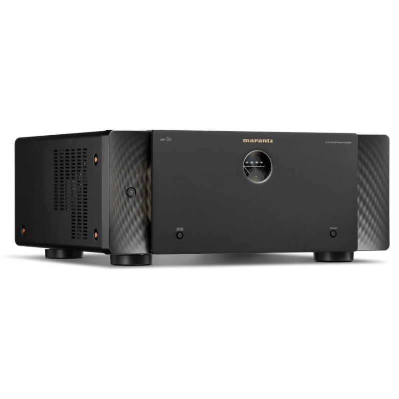 Marantz AMP 20 12-Channel Power Amplifier Black - three-quarter front view