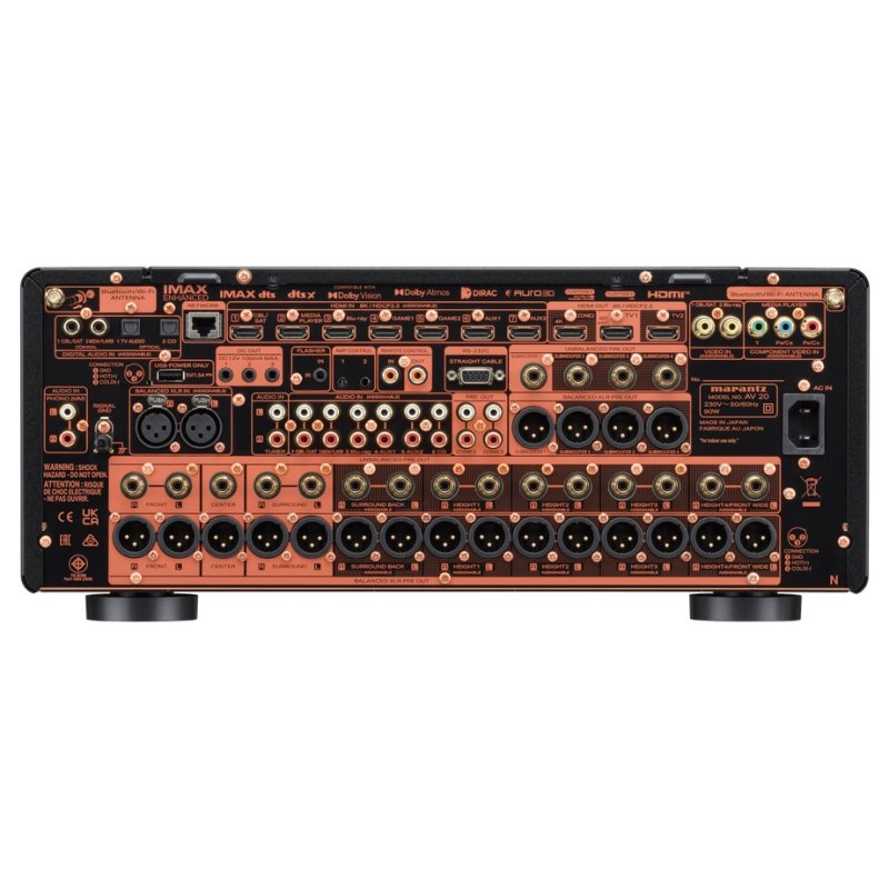 Marantz AV 20 AV Preamplifier Black — rear panel connections