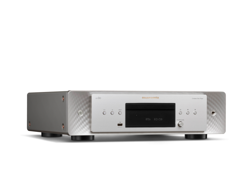 Marantz CD 60 CD Player Silver Gold - three-quarter angle from right