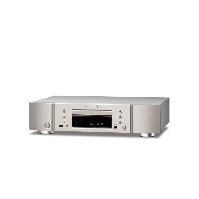 Marantz CD6007 CD Player Silver Gold — angle view (left)