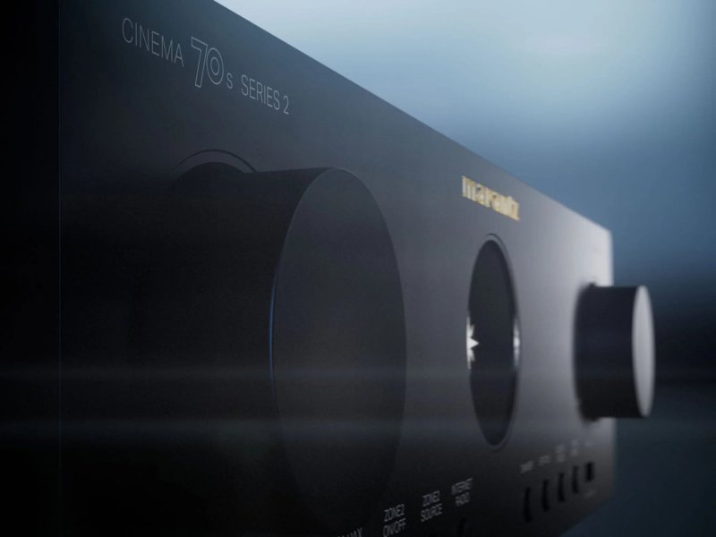 Marantz Cinema 70s Series 2 AV Receiver Black front fascia detail
