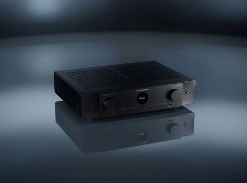 Marantz Cinema 70s Series 2 AV Receiver Black angled studio setting showing top panel