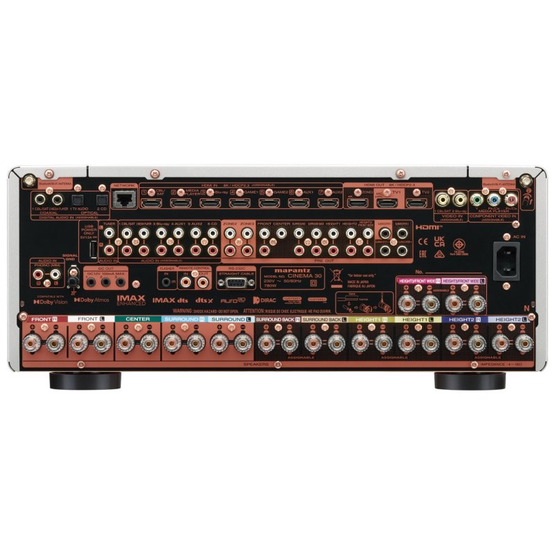 Marantz Cinema 30 AV Receiver Silver Gold - Rear Panel