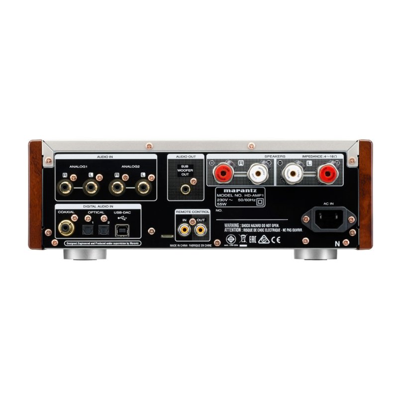 Marantz HD-AMP1 Digital Integrated Amplifier Silver Gold — rear panel