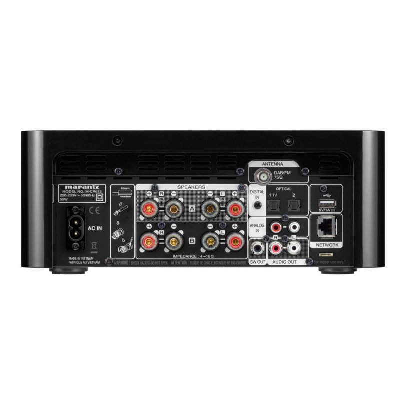 Marantz Melody X M-CR612 Network CD Receiver Black — rear panel connections