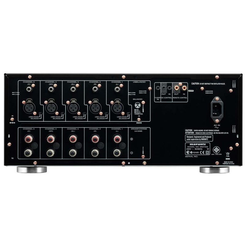 Marantz MM7055 5-Channel Power Amplifier Black — rear panel