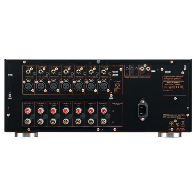 Marantz MM8077 7-Channel Power Amplifier — rear panel