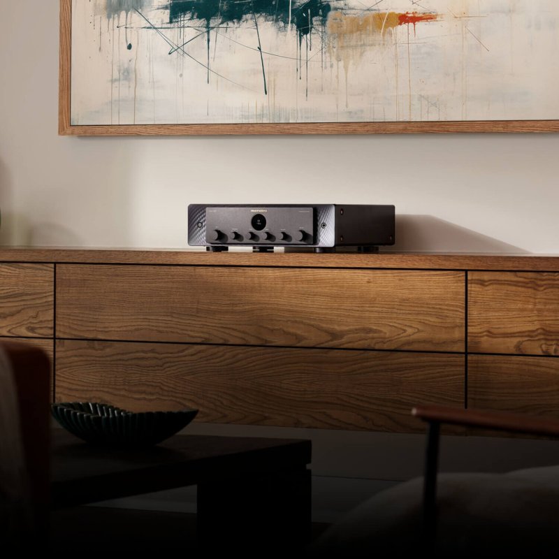 Marantz Model 50 Integrated Amplifier Black — lifestyle (room setting)
