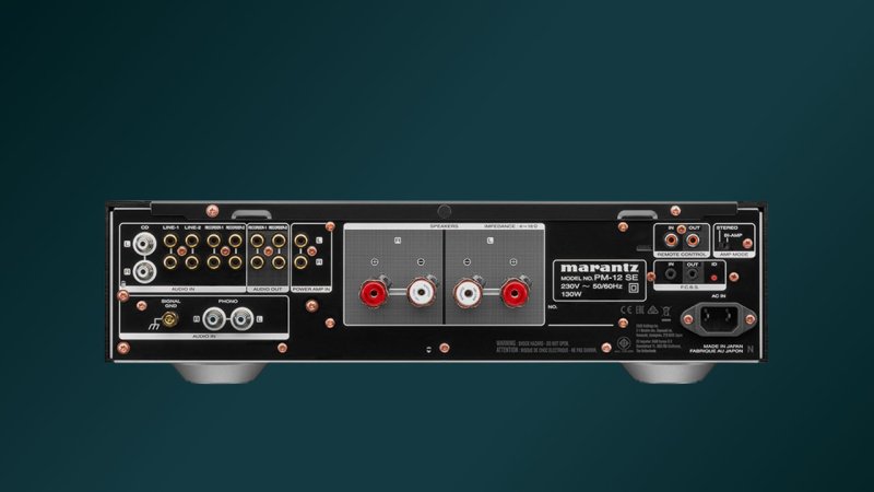 Marantz PM-12SE Special Edition Integrated Amplifier Black — rear panel close-up