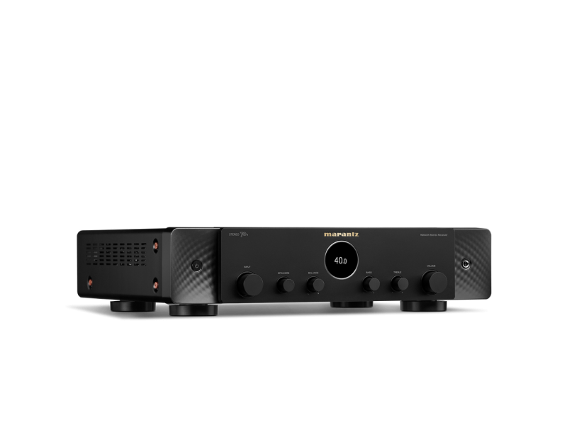 Marantz Stereo 70s Network Stereo Receiver Black — rear three-quarter view