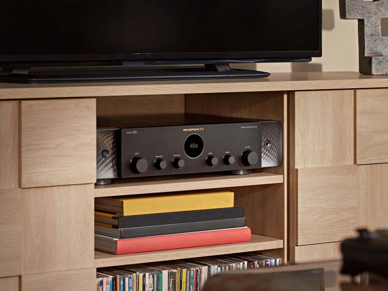 Marantz Stereo 70s Network Stereo Receiver Black — lifestyle in TV cabinet