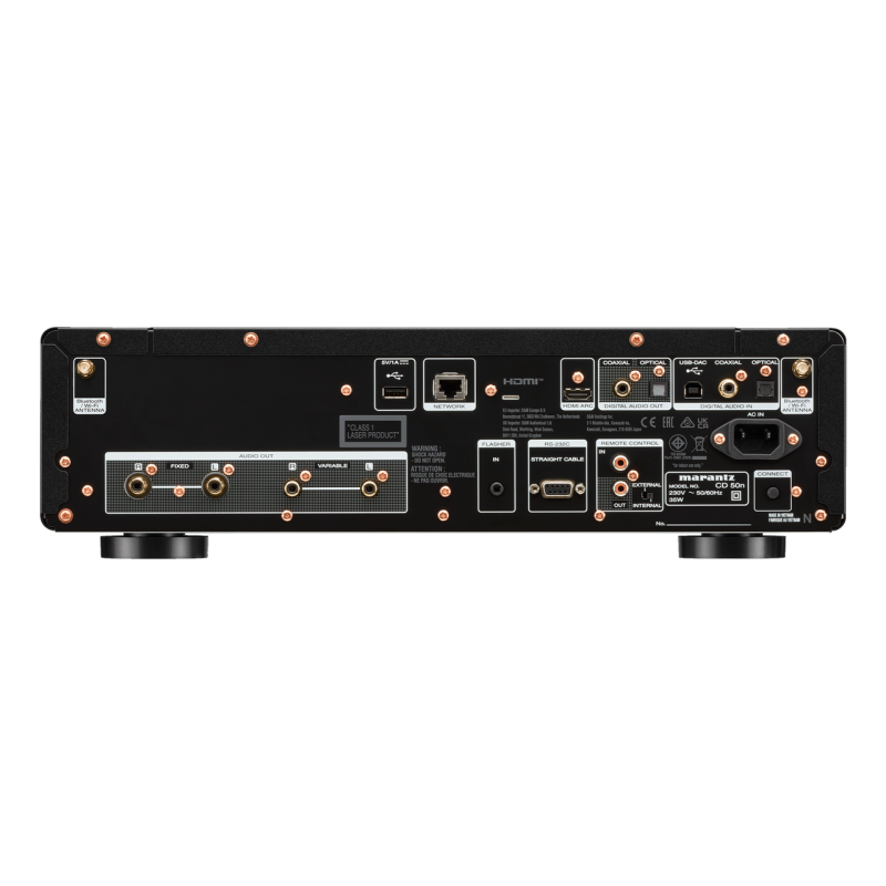 Marantz CD 50n Network CD Player - Black — rear panel
