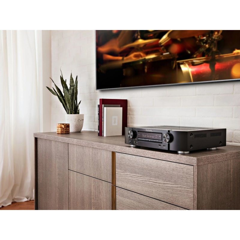 Marantz NR1510 Slim 5.2-Channel AV Receiver - Silver — lifestyle (room setting)
