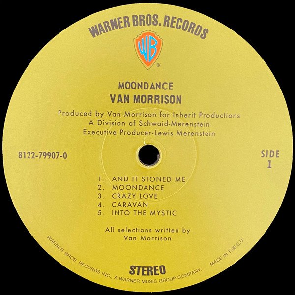 Van Morrison - Moondance (LP) record label side 1