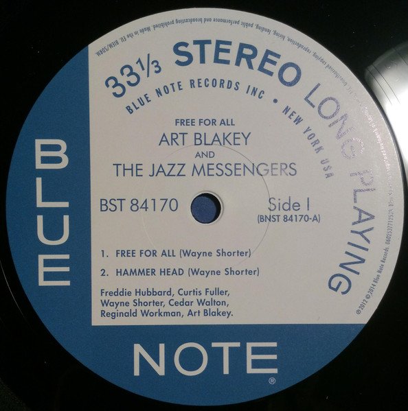 Blue Note record label, Side 1