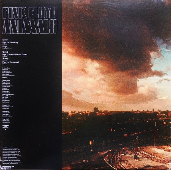 Pink Floyd - Animals - Back Cover with Tracklist
