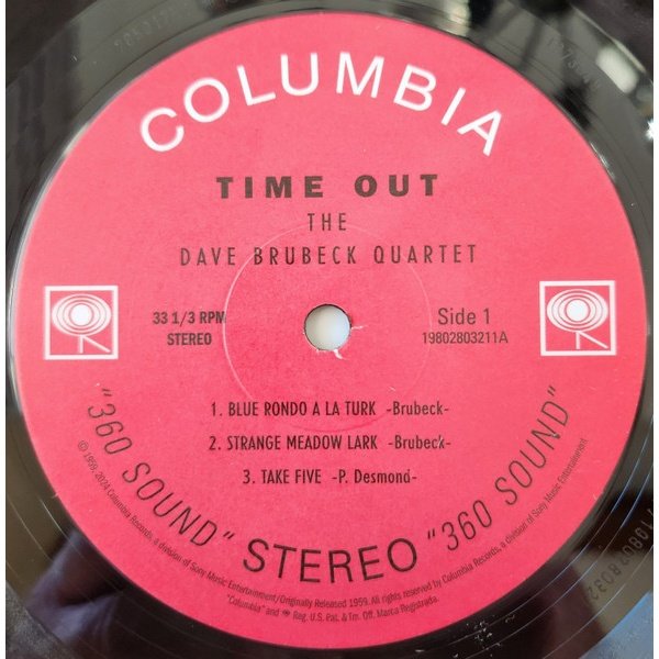 The Dave Brubeck Quartet - Time Out (LP) Side 1 label