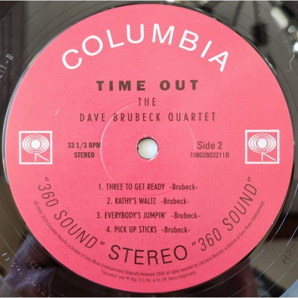 The Dave Brubeck Quartet - Time Out (LP) Side 2 label