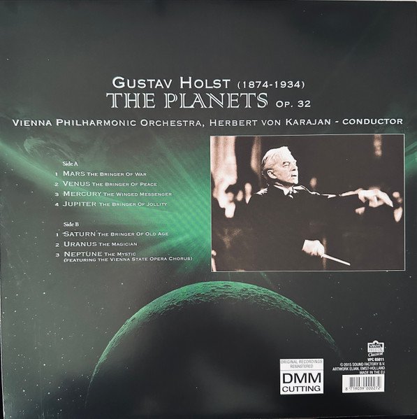 Holst - The Planets (LP) back cover with tracklist