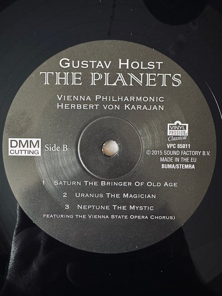 Holst - The Planets (LP) record label Side B